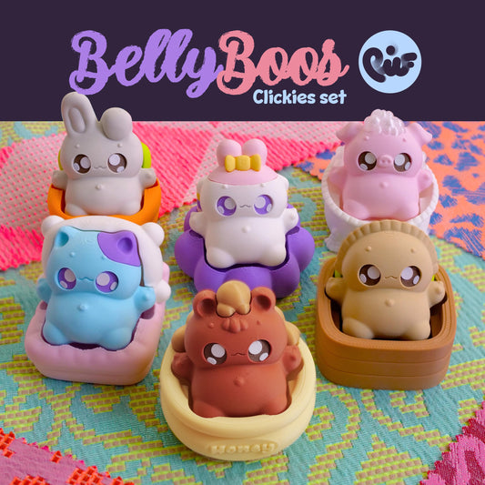 BellyBoos Clicker Fidget – Cute Desk Clicky | Choose Your Boo Character