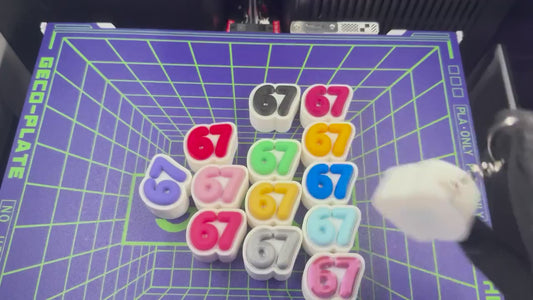 Custom " 67 " Six - Seven Clicker Keychain – Personalized Color Fidget Clicker | Viral Desk Toy