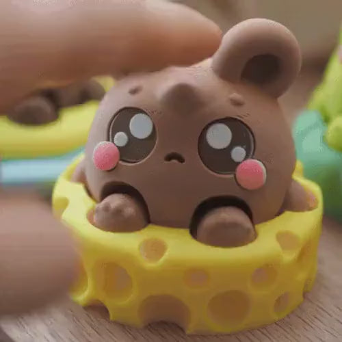 Frownie Emergency Desk Clickers – Bee, Frog, or Mouse – 3D Printed Fidget Toy